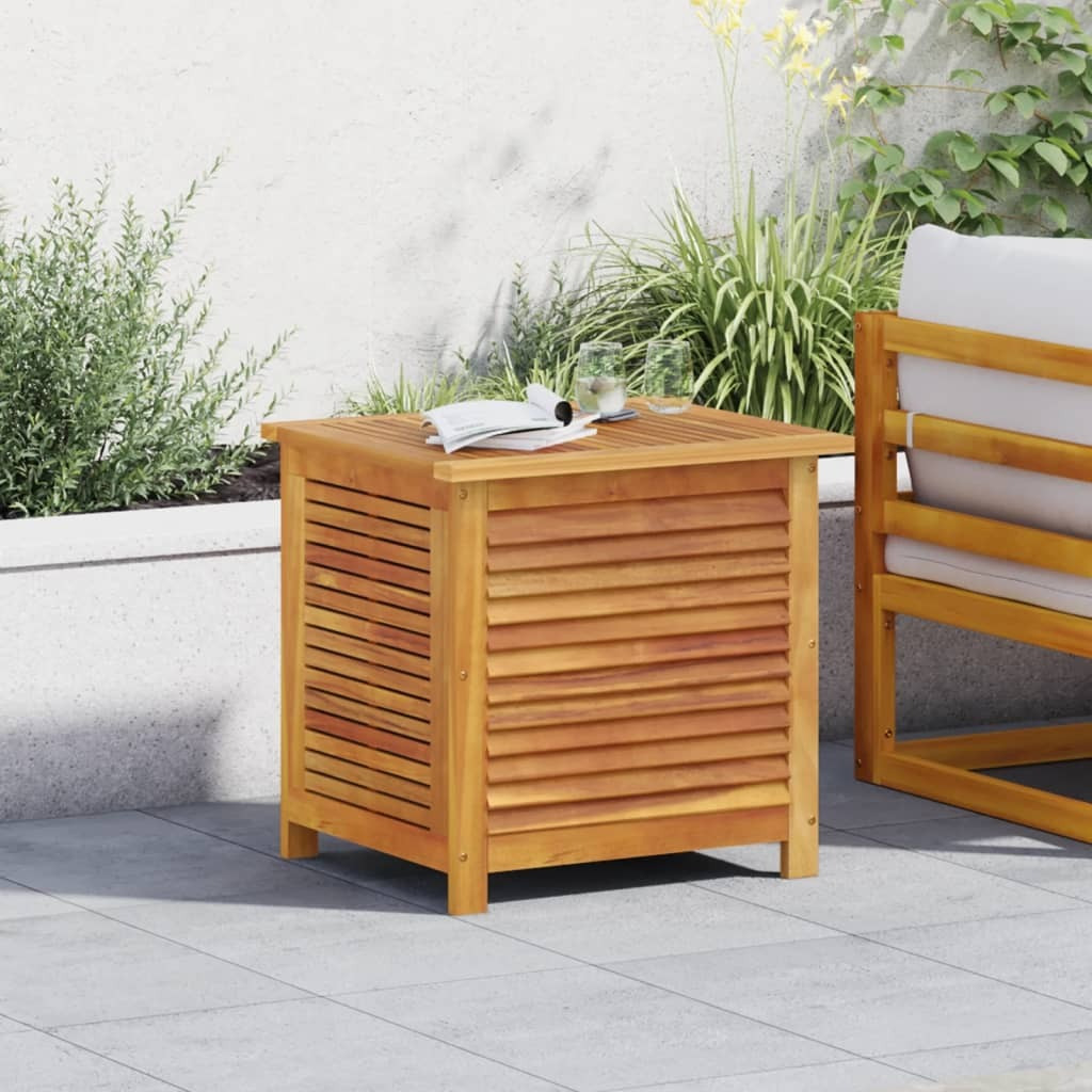 Vidaxl Garden Storage Box With Louver 23.6X19.7X22 Solid Wood Acacia