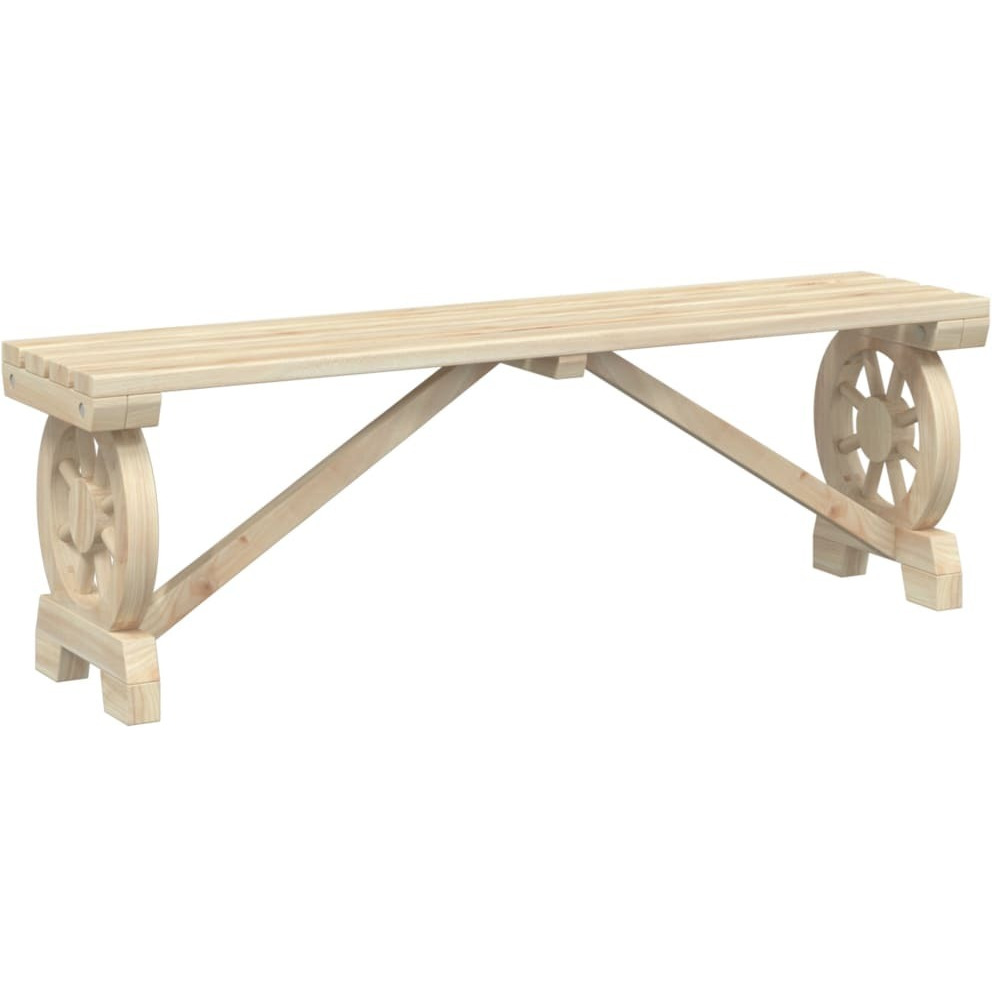 Vidaxl Patio Benches 2 Pcs Solid Wood Fir