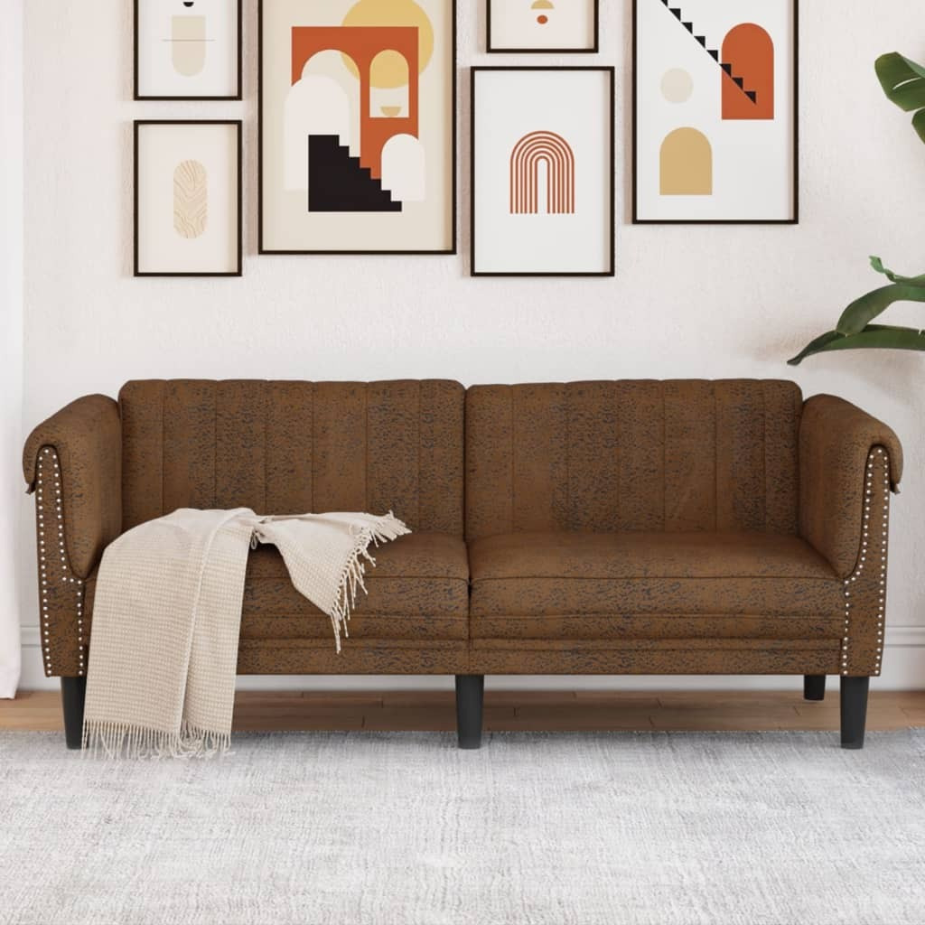 Vidaxl Sofa 2-Seater Brown Velvet