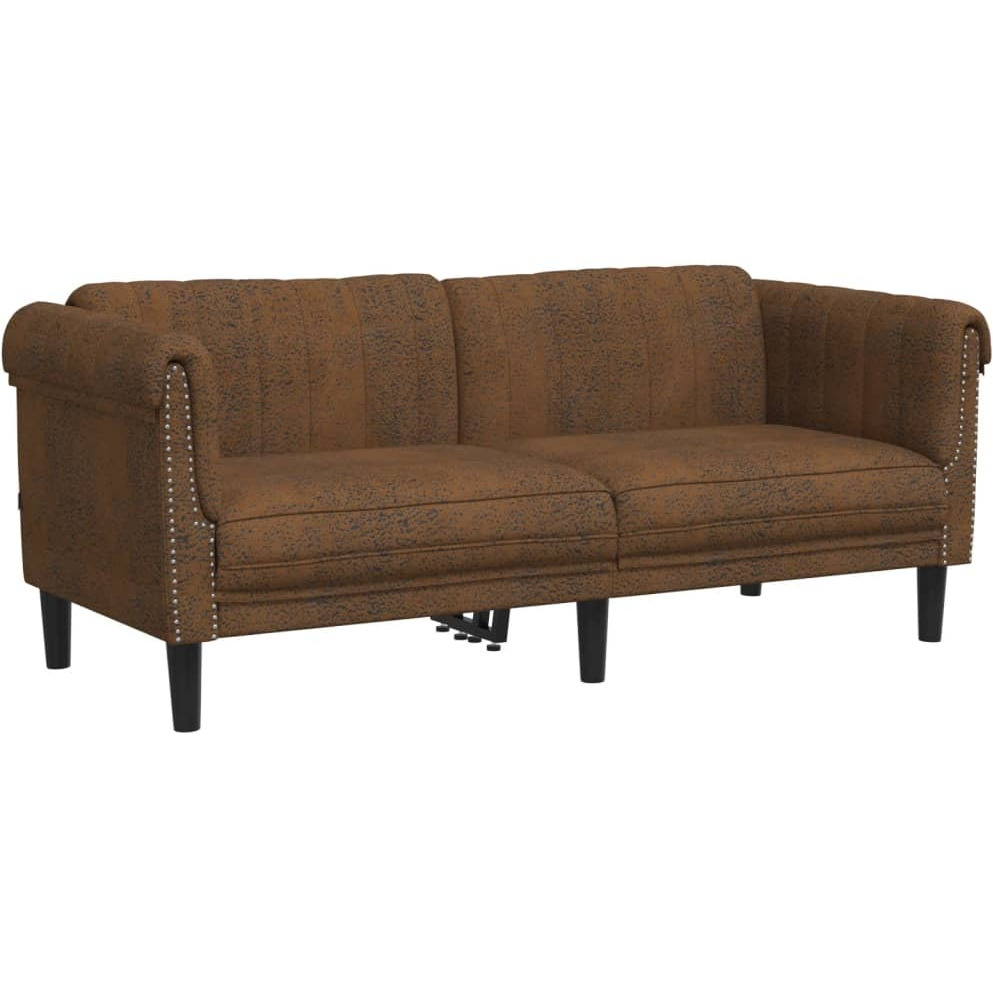 Vidaxl Sofa 2-Seater Brown Velvet