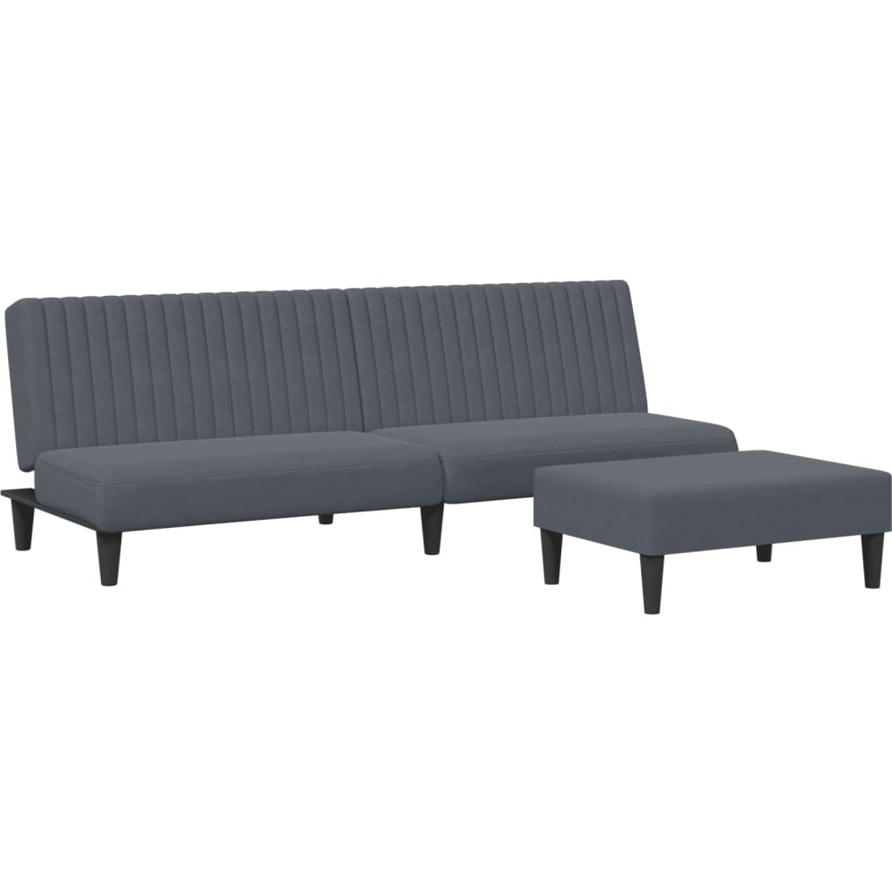 Vidaxl 2 Piece Sofa Set Dark Gray Velvet