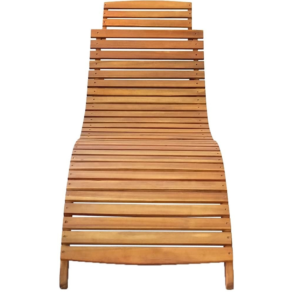 Vidaxl Patio Sun Lounger With Cushion Solid Acacia Wood