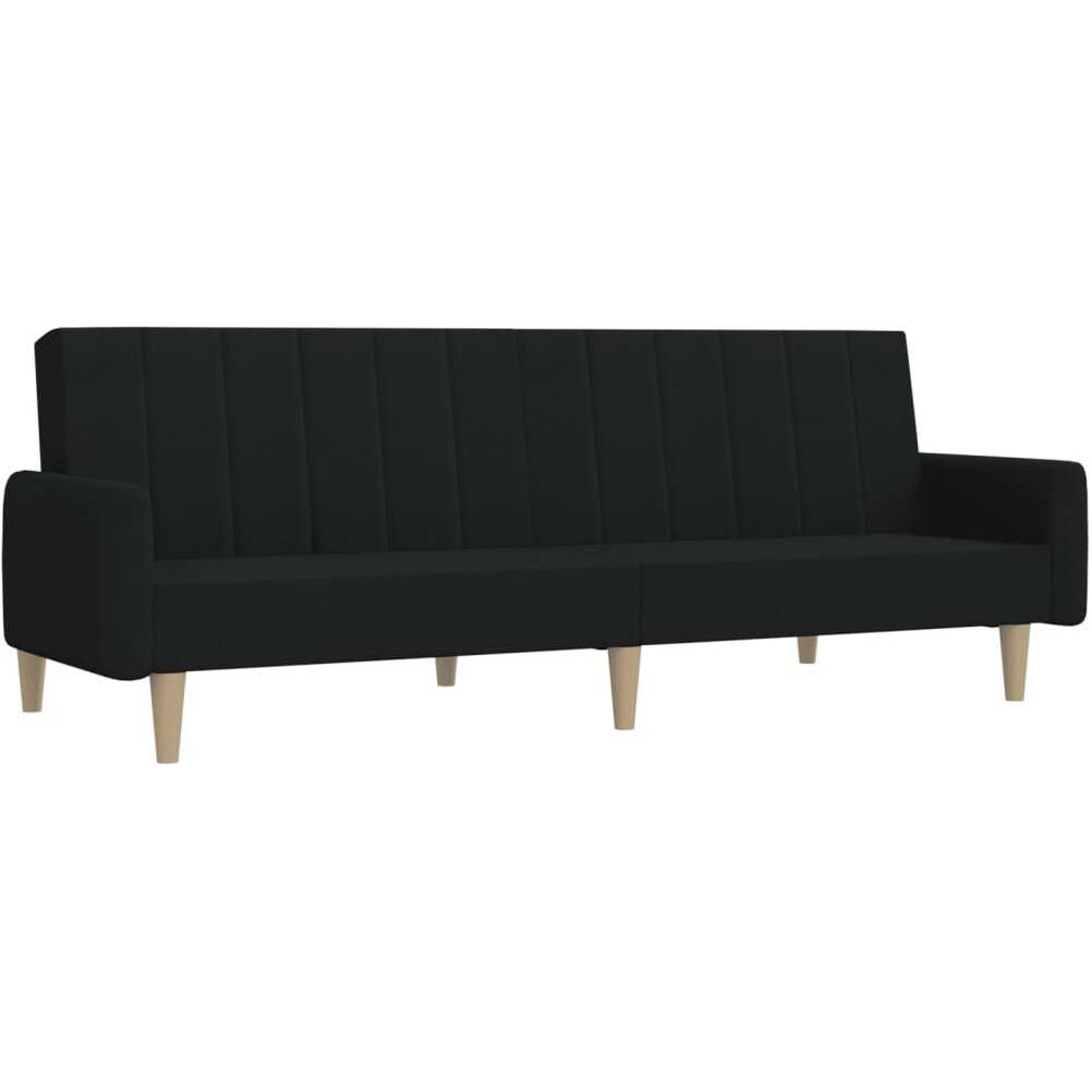 Vidaxl 2-Seater Sofa Bed Black Fabric