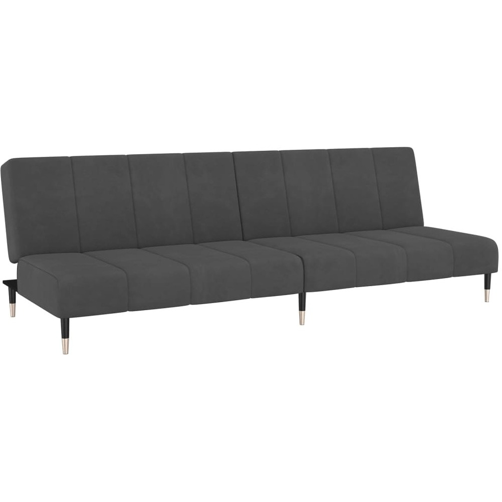 Vidaxl 2-Seater Sofa Bed Dark Gray Velvet