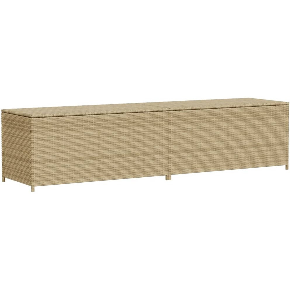 Vidaxl Garden Storage Box Mix Beige 123.9 Gal Poly Rattan