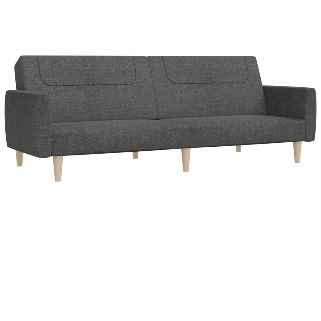 Vidaxl 2-Seater Sofa Bed Dark Gray Fabric