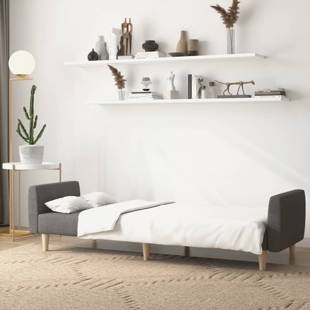 Vidaxl 2-Seater Sofa Bed Dark Gray Fabric