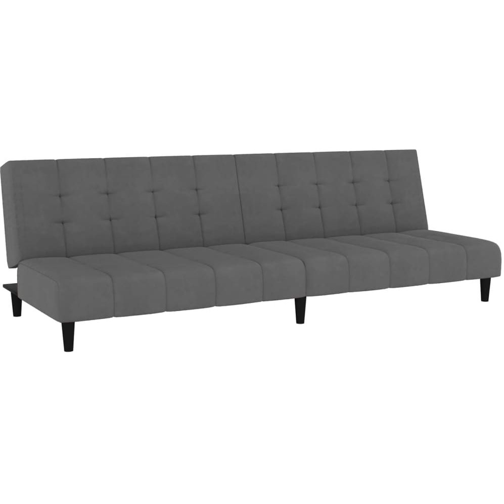 Vidaxl 2-Seater Sofa Bed Dark Gray Velvet