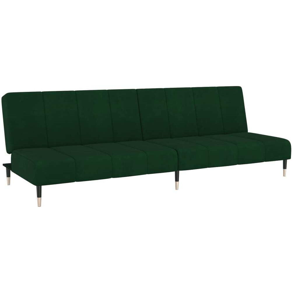 Vidaxl 2-Seater Sofa Bed Dark Green Velvet