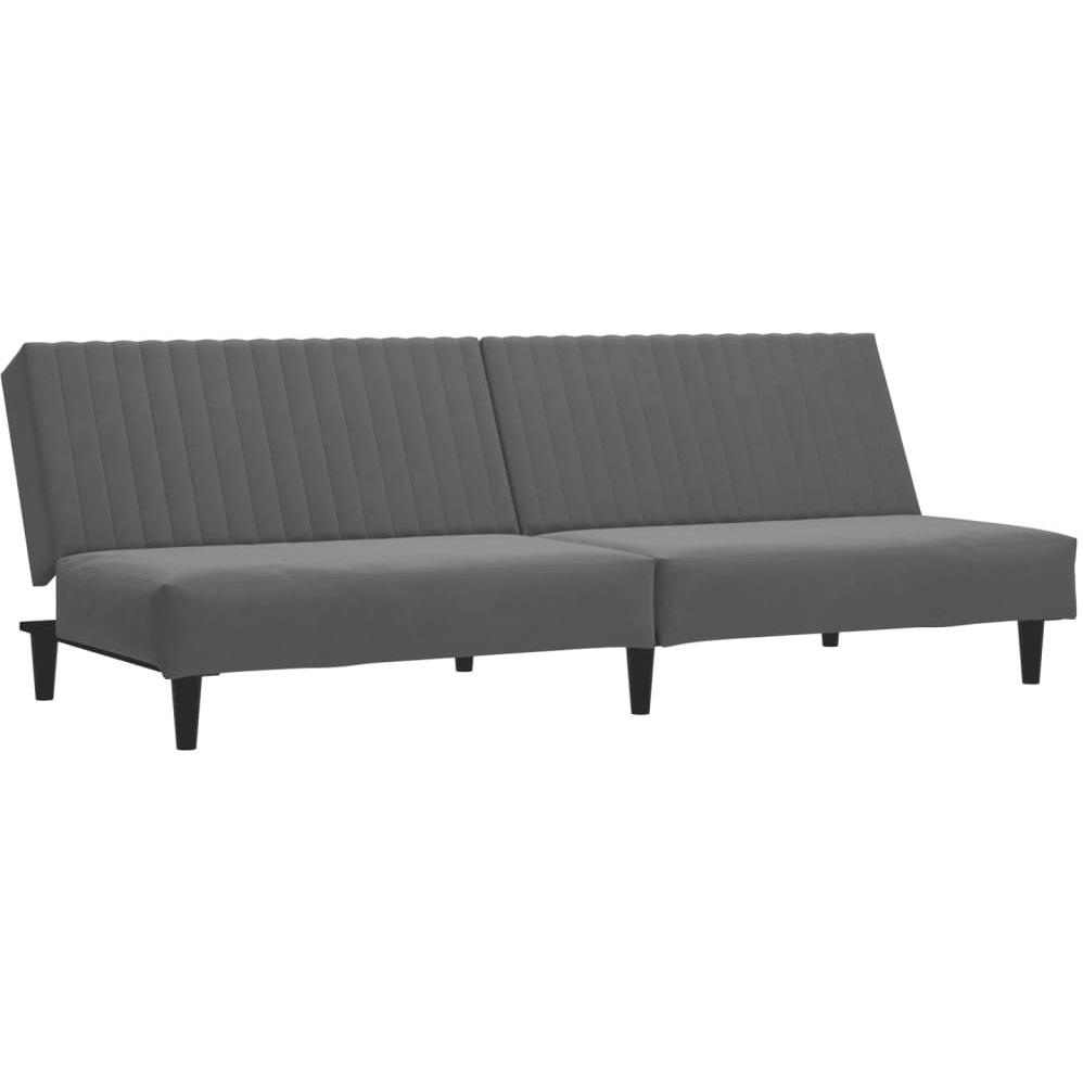 Vidaxl 2-Seater Sofa Bed Dark Gray Velvet
