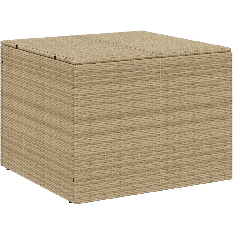 Vidaxl Garden Storage Box Mix Beige 76.9 Gal Poly Rattan