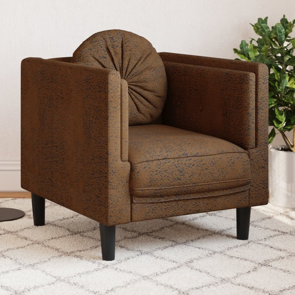 Vidaxl Sofa Chair With Cushion Brown Velvet