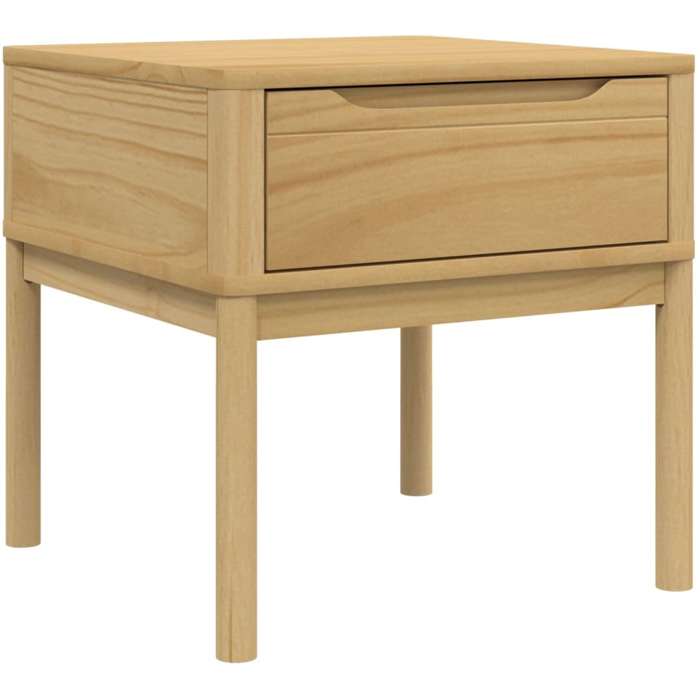 Vidaxl Lamp Table Floro Wax Brown 21.7X21.7X21.3 Solid Wood Pine