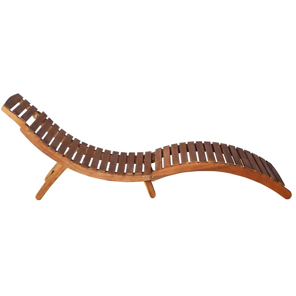 Vidaxl Sun Loungers 2 Pcs With Table And Cushions Solid Acacia Wood
