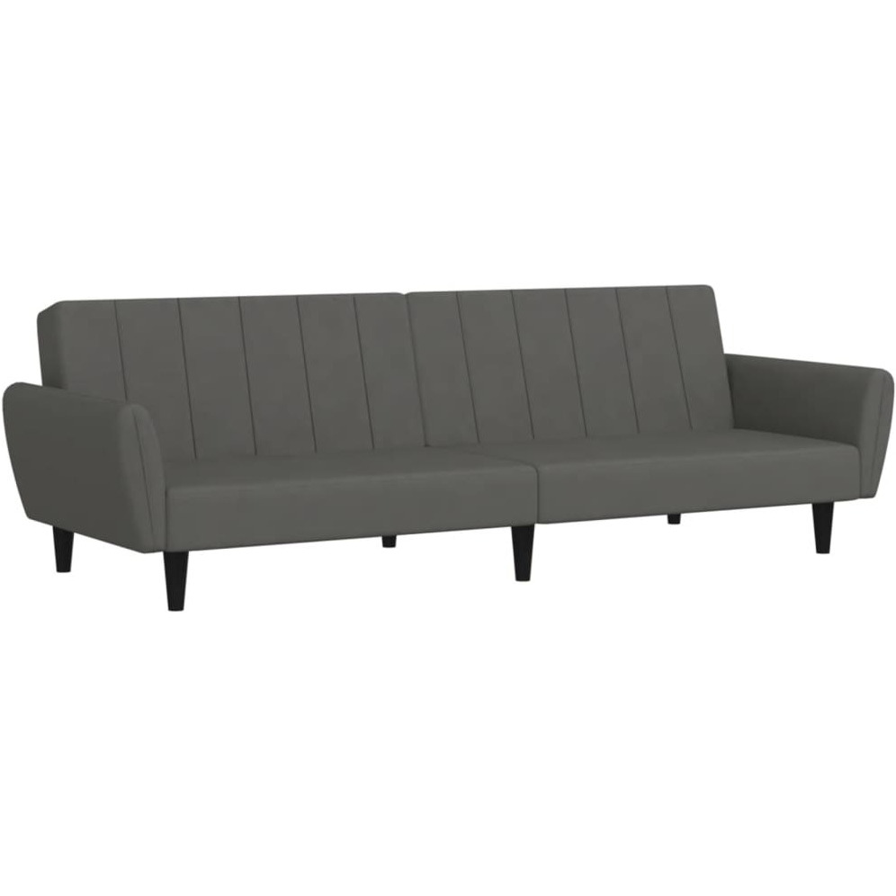 Vidaxl 2-Seater Sofa Bed Dark Gray Velvet