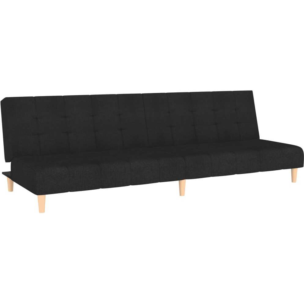Vidaxl 2-Seater Sofa Bed Black Fabric