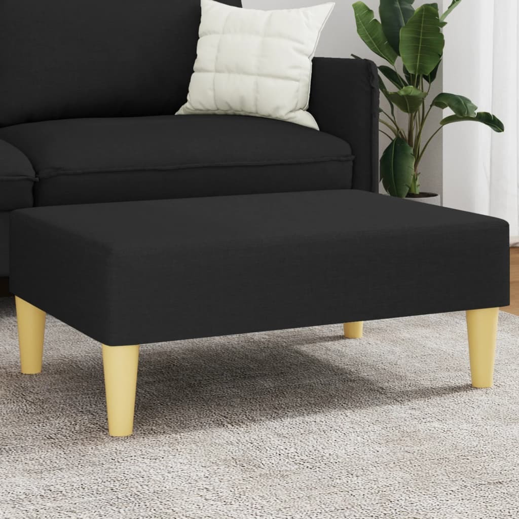 Vidaxl Footstool Black 30.3X21.7X12.2 Fabric