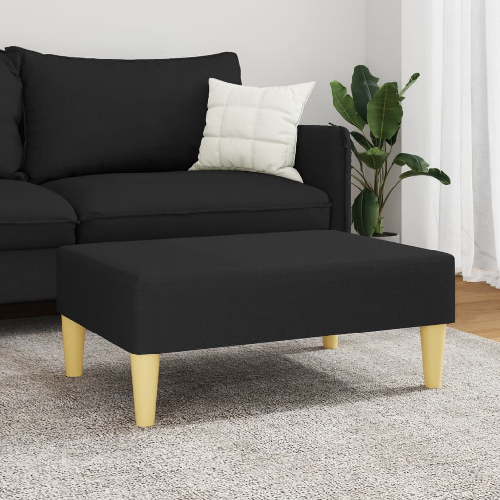 Vidaxl Footstool Black 30.3X21.7X12.2 Fabric