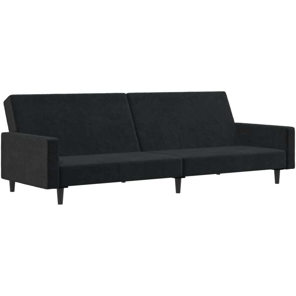 Vidaxl 2-Seater Sofa Bed Black Velvet