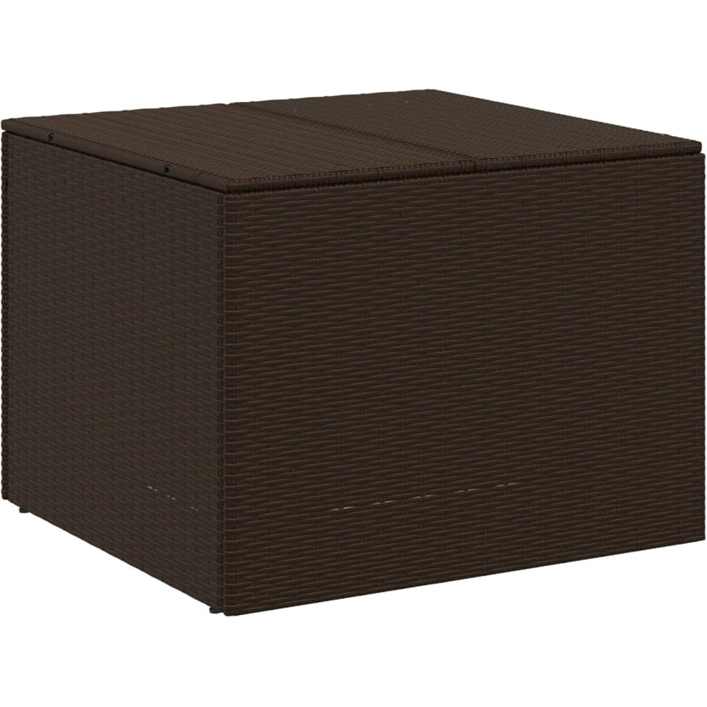 Vidaxl Garden Storage Box Brown 76.9 Gal Poly Rattan
