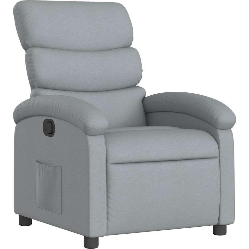 Vidaxl Recliner Chair Light Gray Fabric