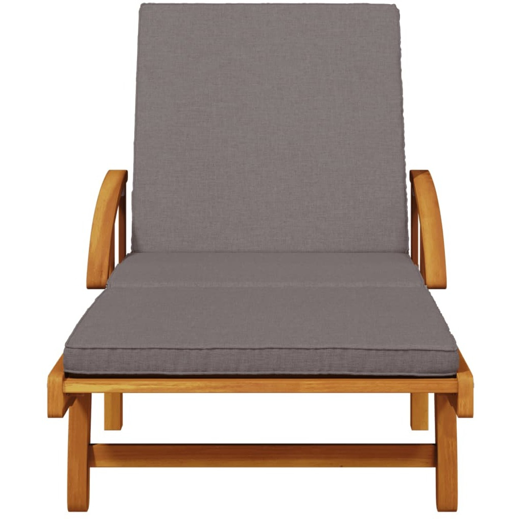 Vidaxl Sun Loungers 2 Pcs With Cushions 78.7X26.8X32.7 Solid Wood Acacia