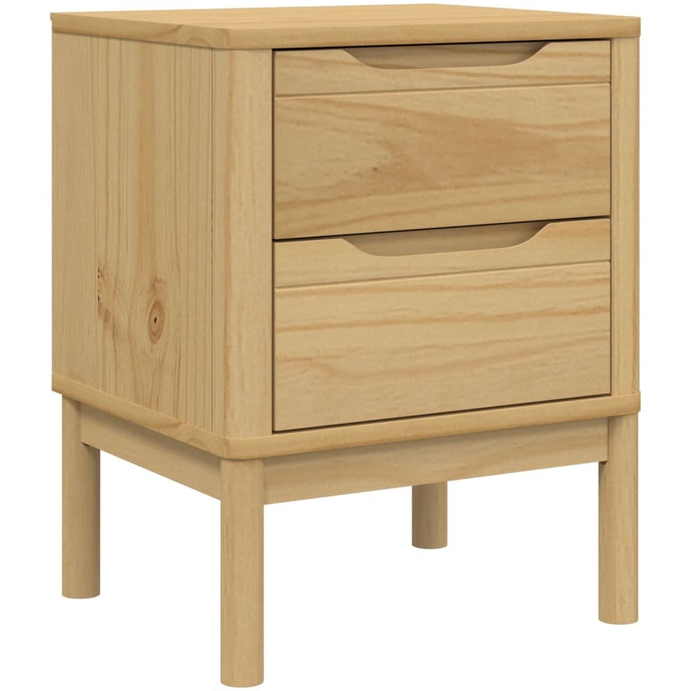 Vidaxl Bedside Cabinet Floro Wax Brown 17.7X15.4X22.4 Solid Wood Pine