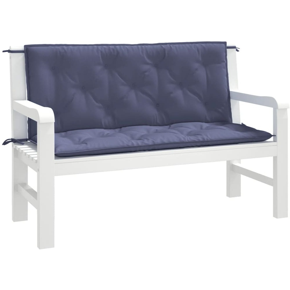 Vidaxl Garden Bench Cushions 2Pcs Navy Blue 47.2X19.7X2.8 Oxford Fabric