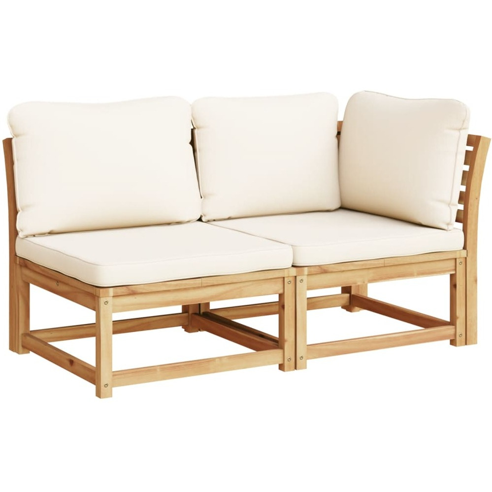 Vidaxl 2 Piece Patio Lounge Set With Cushions Solid Wood Acacia