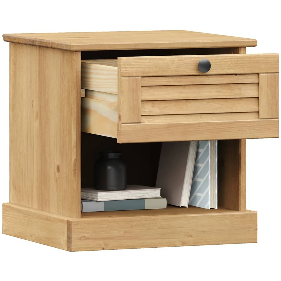 Vidaxl Bedside Cabinet Vigo 16.5X13.8X16.5 Solid Wood Pine