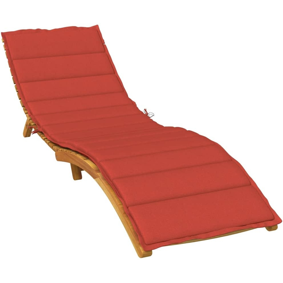 Vidaxl Sun Lounger Cushion Melange Red 78.7X27.6X1.6 Fabric
