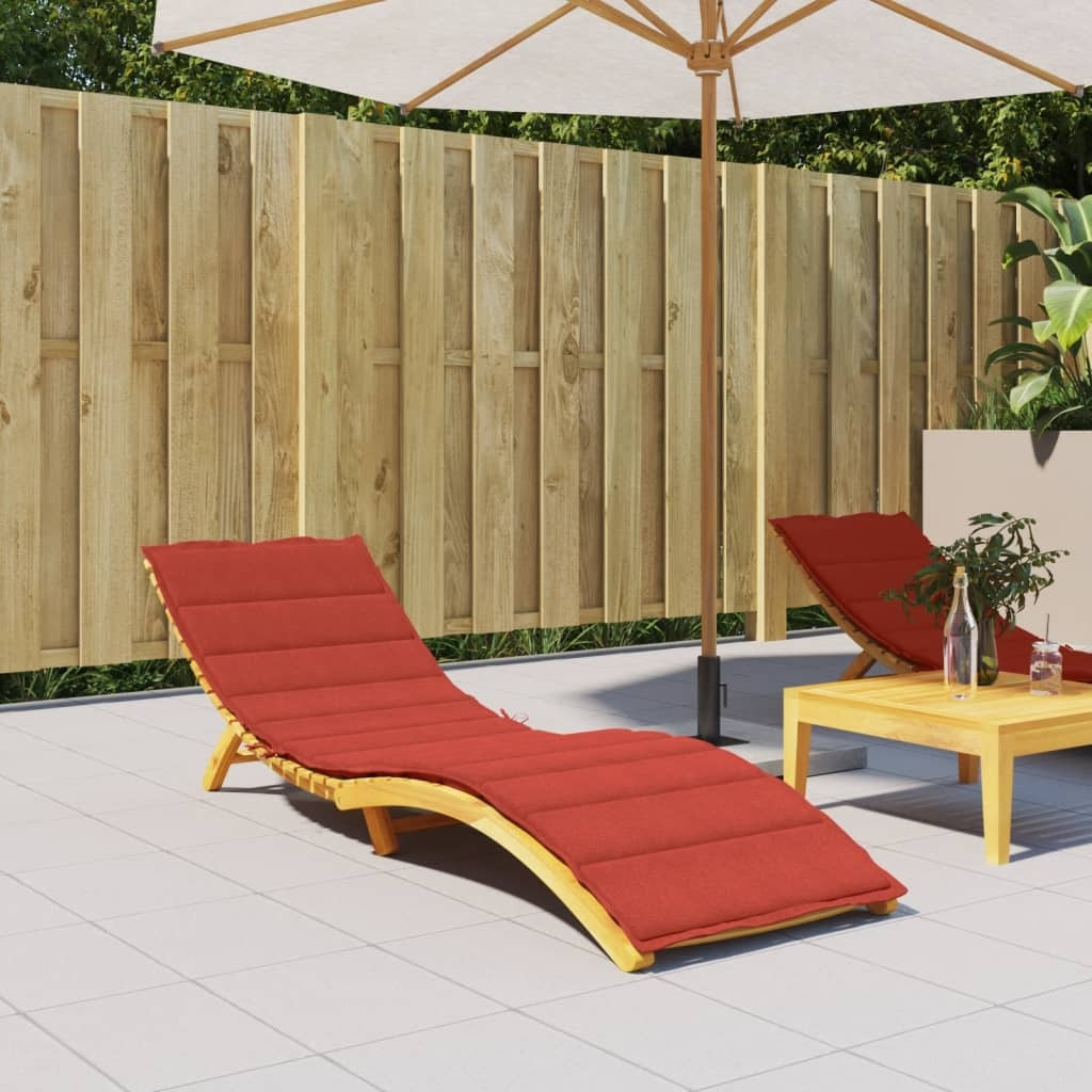 Vidaxl Sun Lounger Cushion Melange Red 78.7X27.6X1.6 Fabric