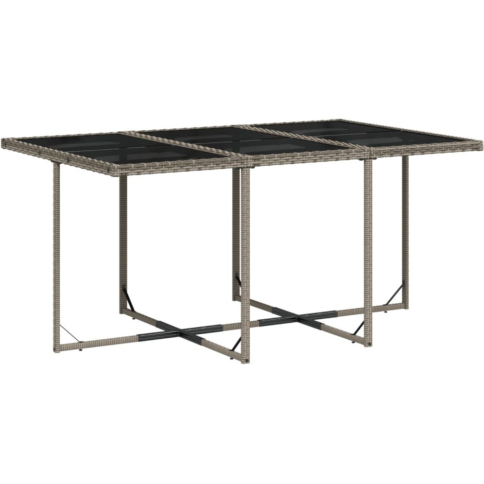 Vidaxl 11 Piece Patio Dining Set With Cushions Gray Poly Rattan