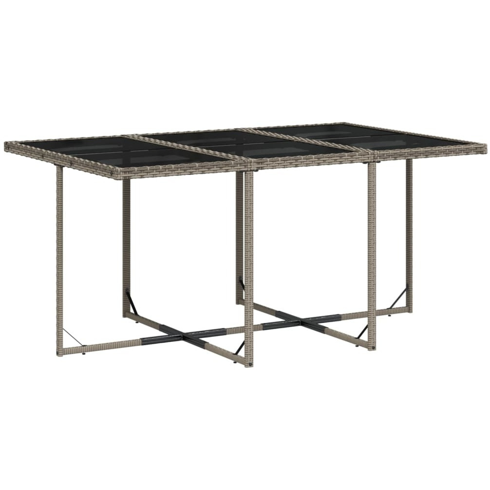 Vidaxl 11 Piece Patio Dining Set With Cushions Gray Poly Rattan
