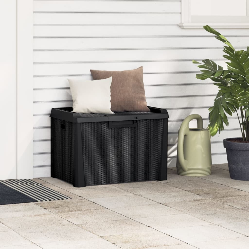 Vidaxl Patio Storage Box Anthracite 33 Gal Pp