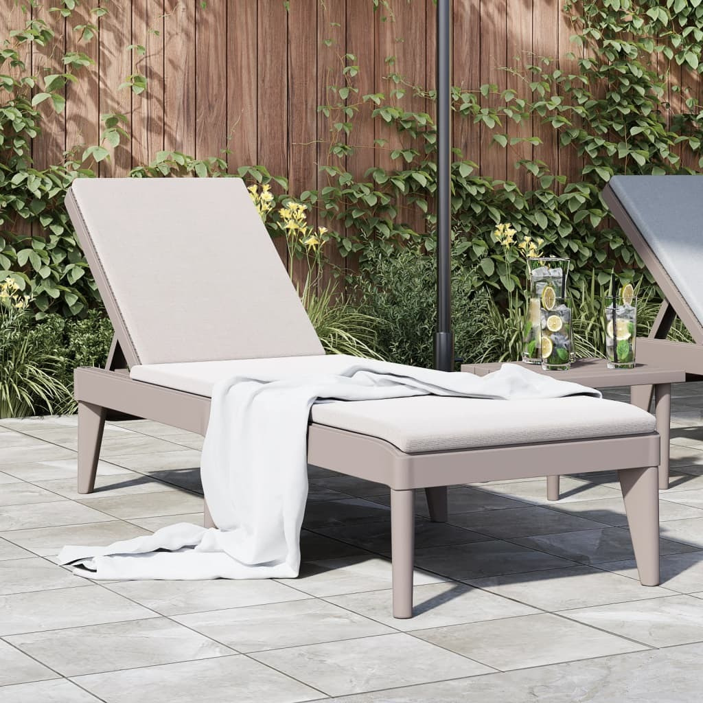 Vidaxl Sun Lounger Cappuccino 73.2X23.6X11.4 Pp