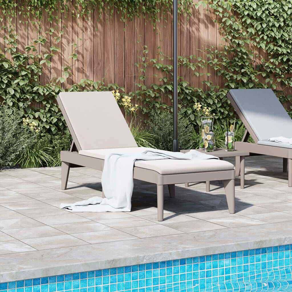 Vidaxl Sun Lounger Cappuccino 73.2X23.6X11.4 Pp