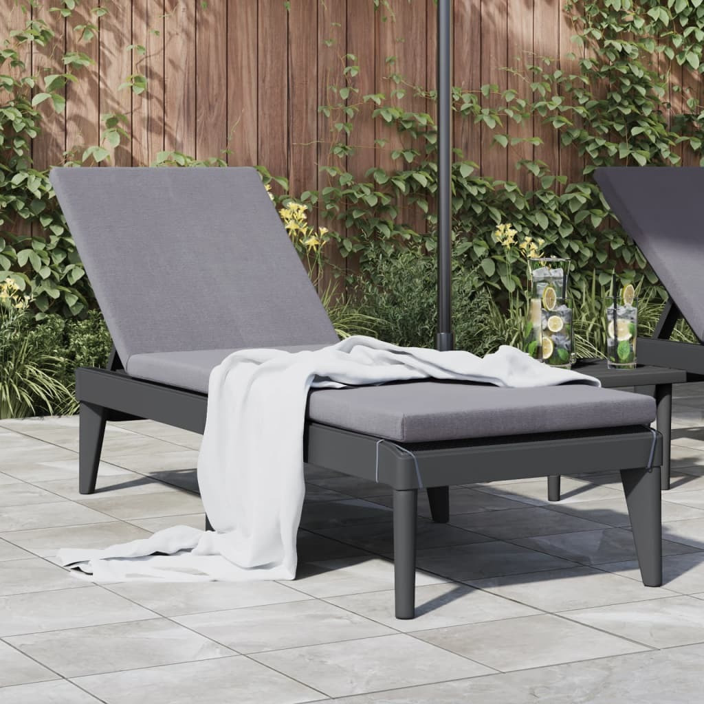 Vidaxl Sun Lounger Anthracite 73.2X23.6X11.4 Pp