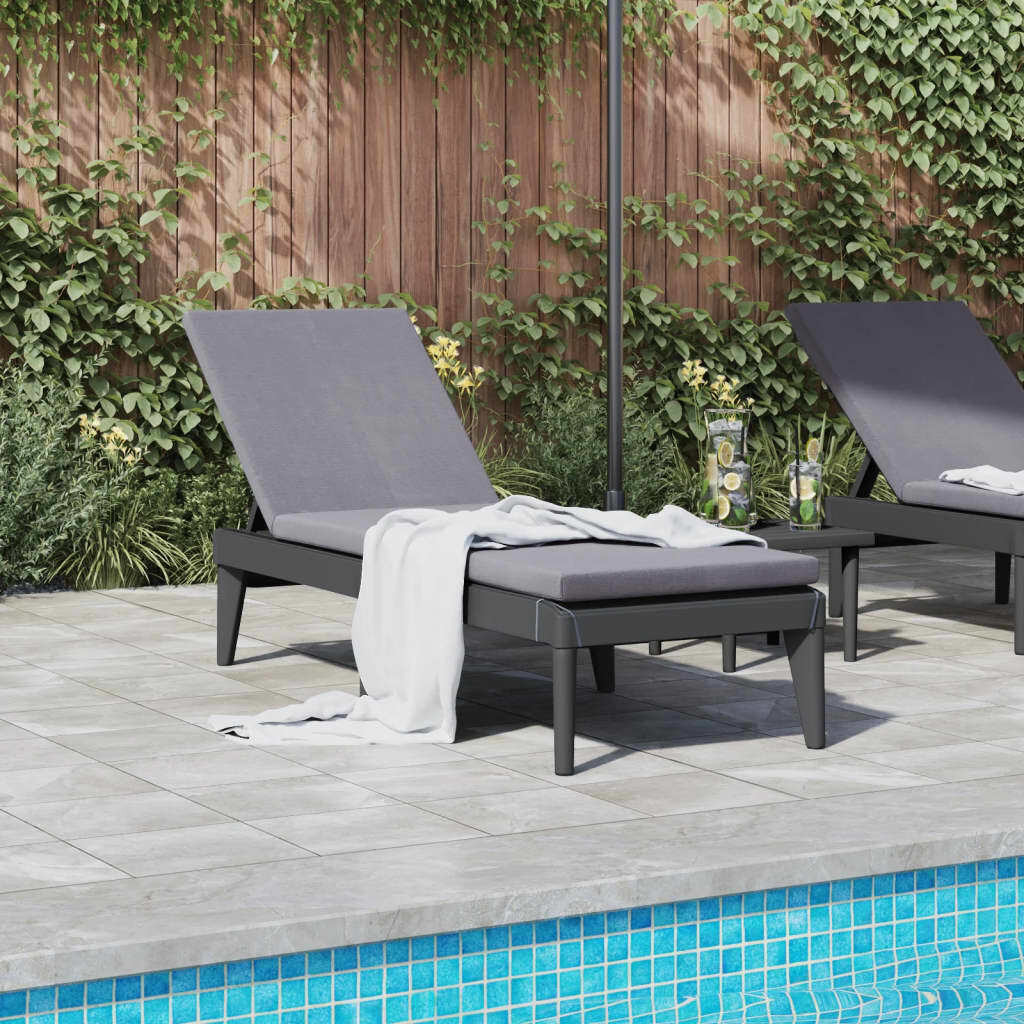 Vidaxl Sun Lounger Anthracite 73.2X23.6X11.4 Pp