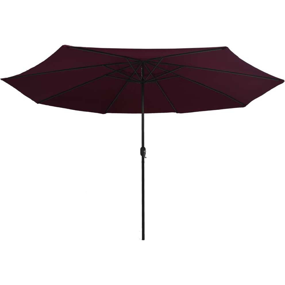 Vidaxl Outdoor Parasol With Metal Pole 153.5 Bordeaux Red
