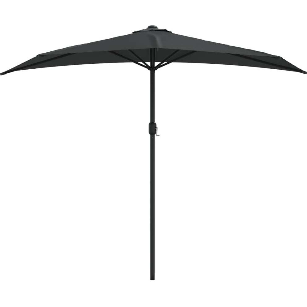 Vidaxl Balcony Parasol With Aluminum Pole Anthracite 106.3X56.7 Half