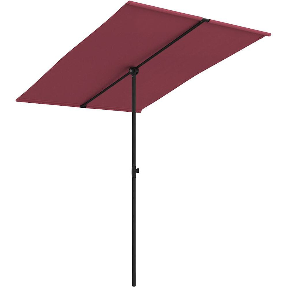 Vidaxl Outdoor Parasol With Aluminum Pole 6.6X4.9 Bordeaux Red