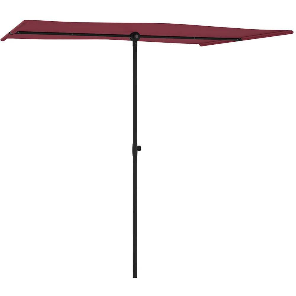 Vidaxl Outdoor Parasol With Aluminum Pole 6.6X4.9 Bordeaux Red