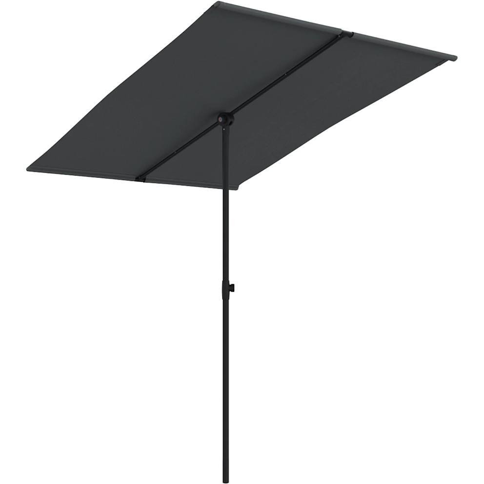 Vidaxl Outdoor Parasol With Aluminum Pole 6.6X4.9 Black