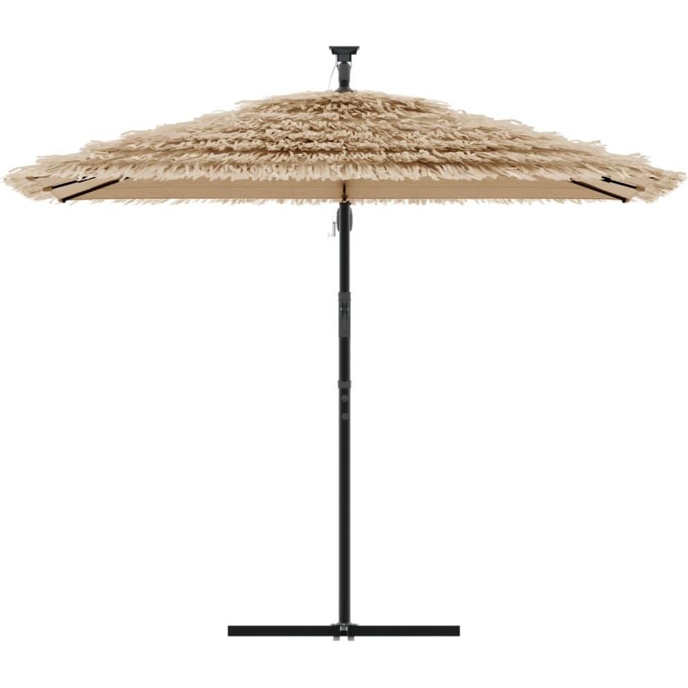 Vidaxl Garden Parasol With Steel Pole Brown 105.9X105.9X92.5