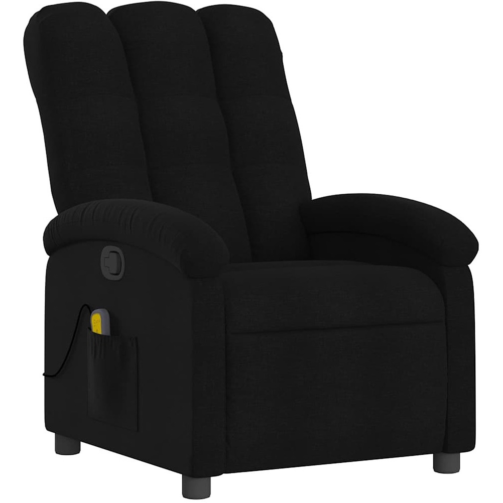Vidaxl Massage Recliner Chair Black Fabric