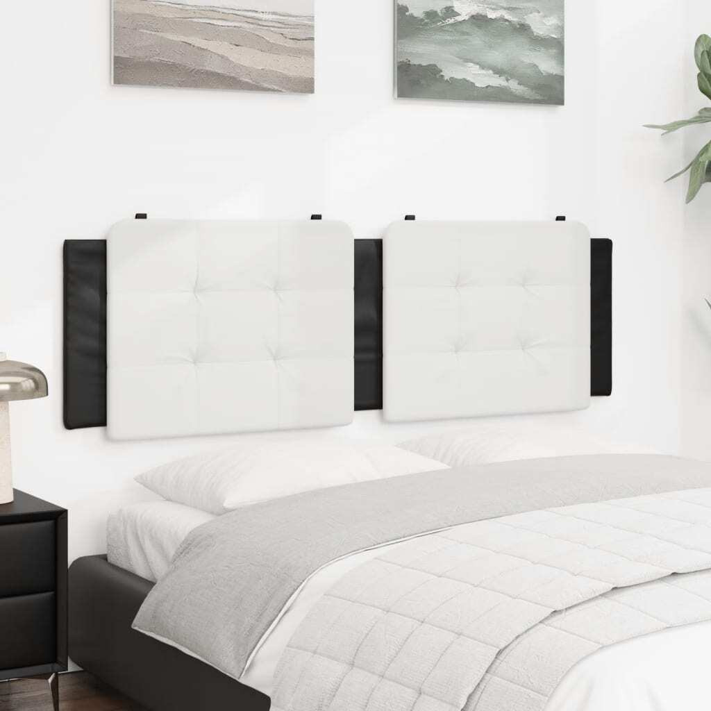 Vidaxl Headboard Cushion Black And White 60.2 Faux Leather