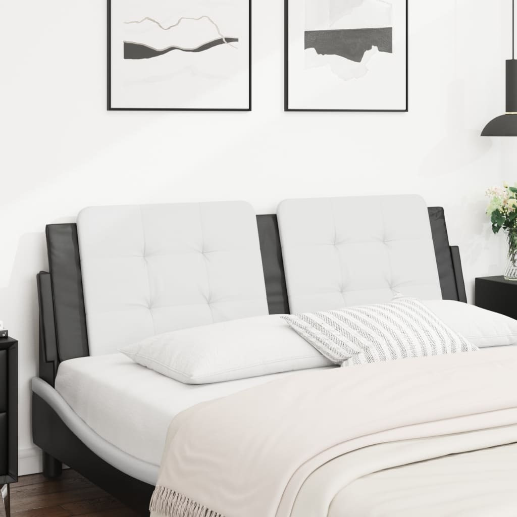 Vidaxl Headboard Cushion Black And White 60.2 Faux Leather
