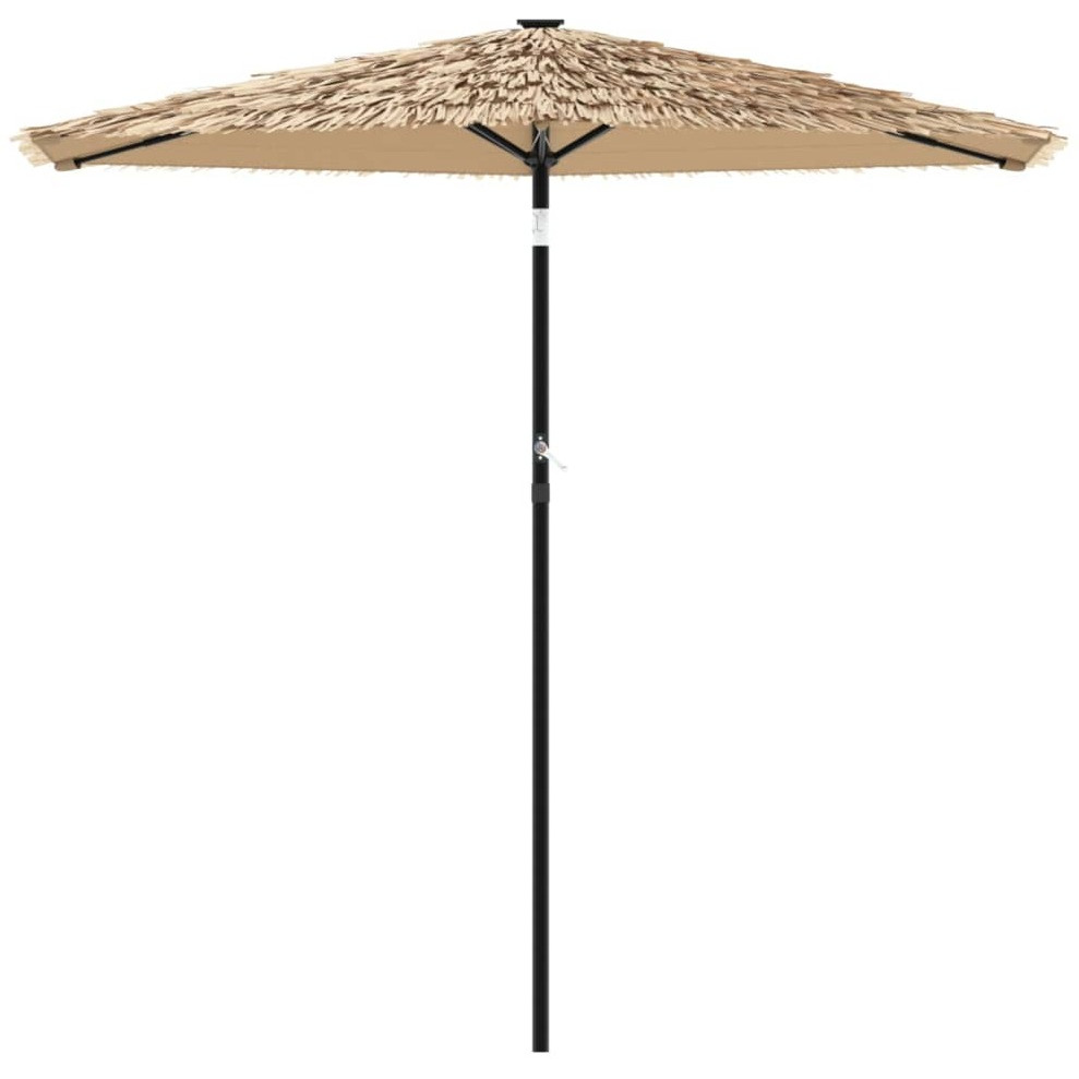 Vidaxl Garden Parasol With Steel Pole Brown 105.5X105.5X89