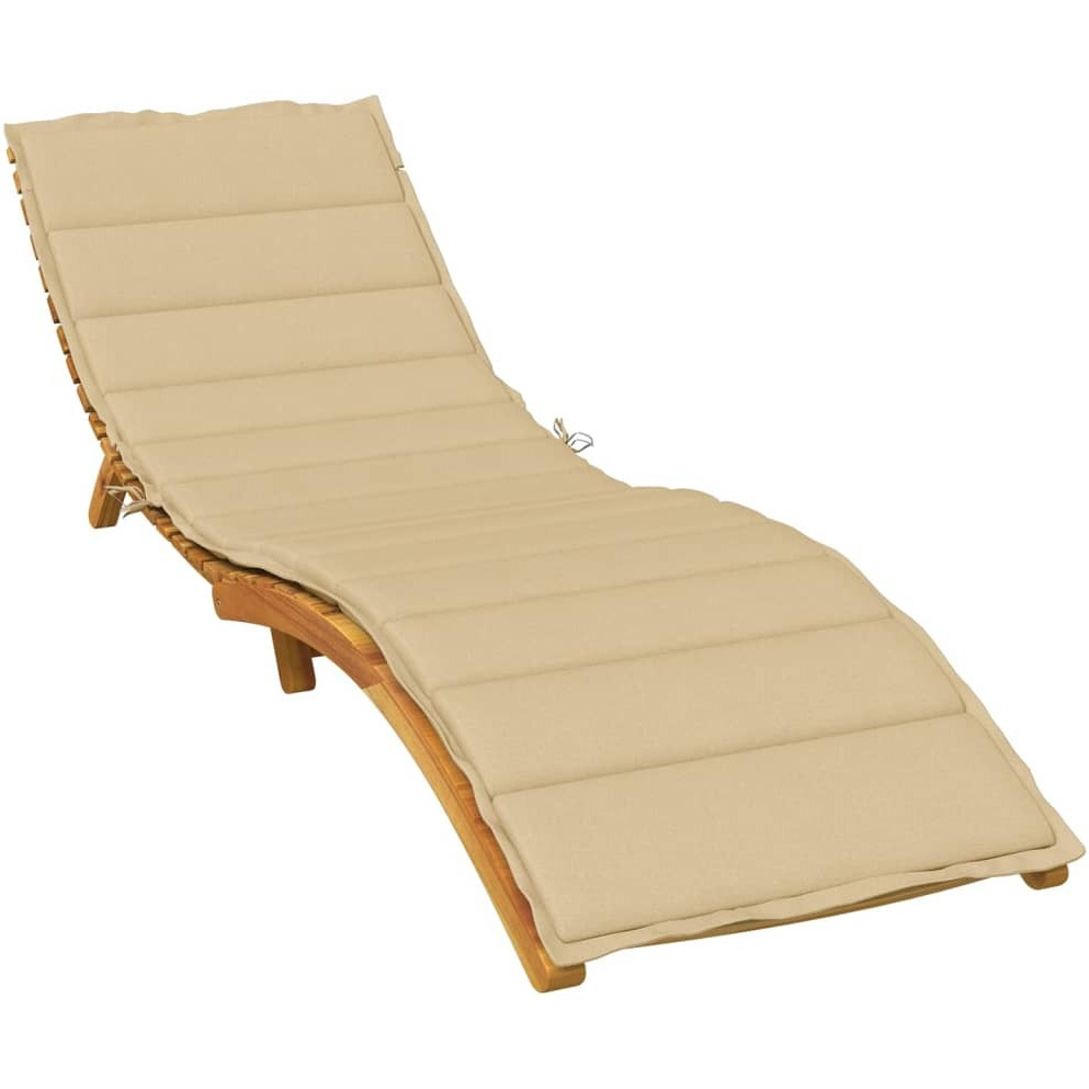 Vidaxl Sun Lounger Cushion Melange Beige 78.7X19.7X1.6 Fabric